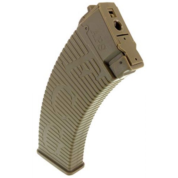 SportPro Airsoft Gun Magazine 2 SportPro APS 500 Round Polymer Thermold Waffle High Capacity Magazine for AEG AK47 AK74 Airsoft - Dark Earth