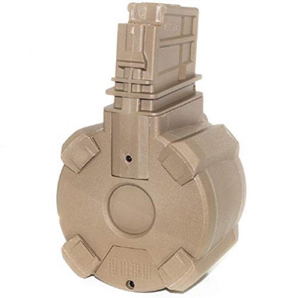 Airsoft Shopping Mall Airsoft Gun Magazine 2 Airsoft Shooting Gear Battleaxe 1400rd Sound Control Electric Drum Magazine for G36 AEG Dark Earth