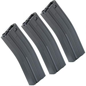 Generic Airsoft Gun Magazine 1 Airsoft Spare Parts 3pcs 500rd Winding Hi-Cap Mag Magazine for M4 M16 Series AEG Black