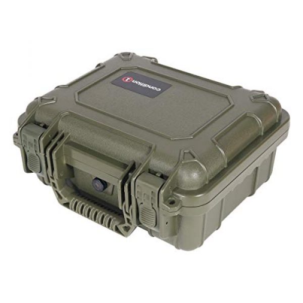 Condition 1 Pistol Case 5 Condition 1 Premium Dual Pistol Hard Case with Foam, Green | 9" x 7" x 4" | Waterproof Case for Handgun and Mags | Pick and Pluck Foam | TSA Ready