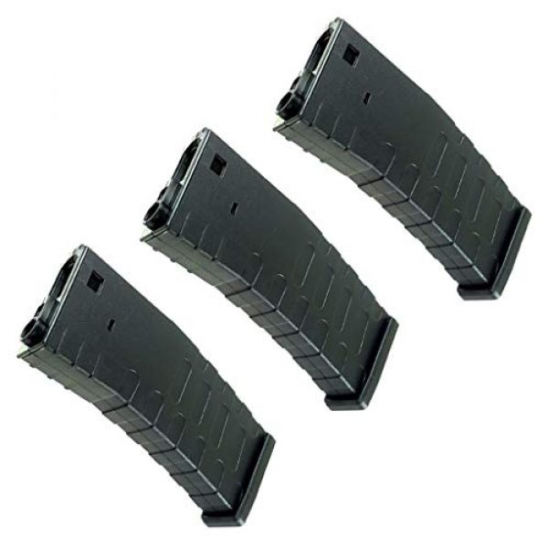 Generica Airsoft Gun Magazine 1 Generica Airsoft Spare Parts APS 3pcs Hi-Cap U Mag Magazine for FMR/ASR/UAR/M4 Series AEG Black