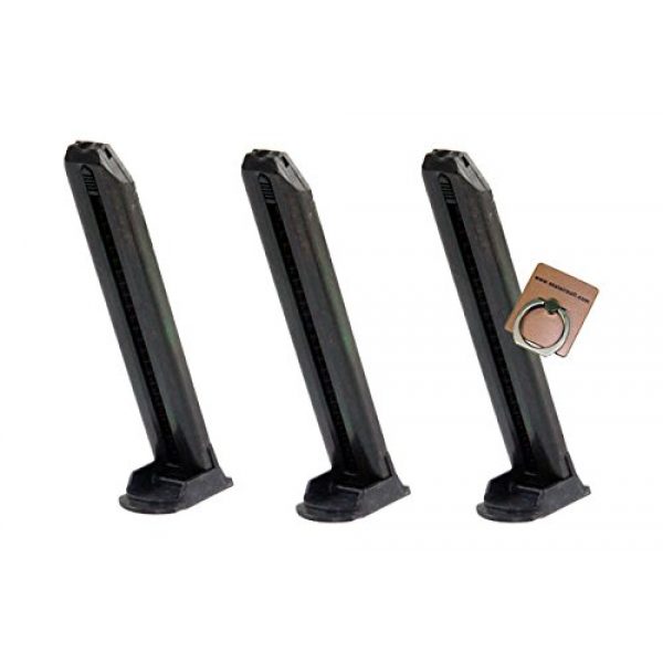 CYMA Airsoft Gun Magazine 1 CYMA 32rd Airsoft Magazine For CM121 Desert Eagle Black AEP X 3PCS -Mobile Ring Included