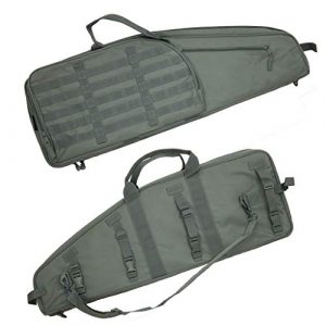 Flying Circle Rifle Case 1 Flying Circle Gear Scoped Carbine Case - MOLLE Compatible - Extra Thick Padding - Locking Zippers on Weapon Compartment - Holds Carbine Rifles up to 33.5" in Length - 35" x 12.5" x 2.5" [Foliage]