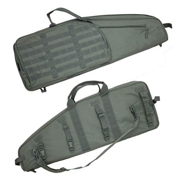 Flying Circle Rifle Case 1 Flying Circle Gear Scoped Carbine Case - MOLLE Compatible - Extra Thick Padding - Locking Zippers on Weapon Compartment - Holds Carbine Rifles up to 33.5" in Length - 35" x 12.5" x 2.5" [Foliage]