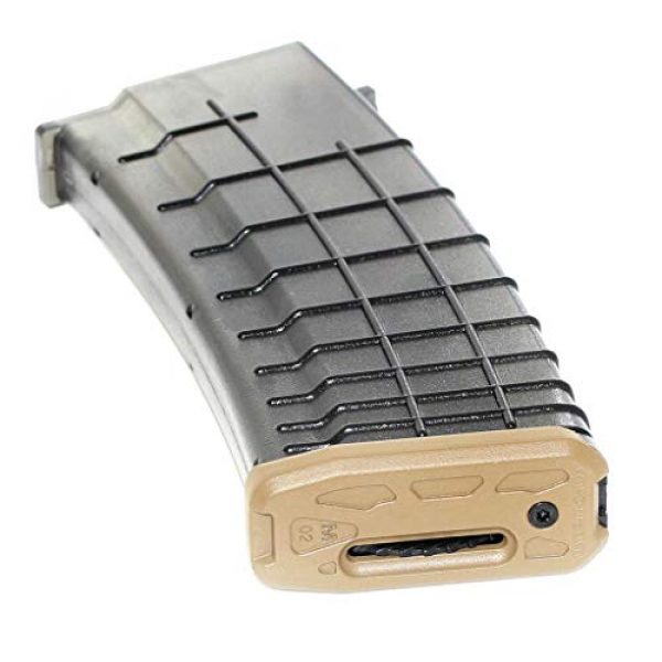 Generica Airsoft Gun Magazine 2 Airsoft Spare Parts 3pcs 450rd Bulgarian Waffle Hi-Cap Magazine for AK-Series Black/Tan