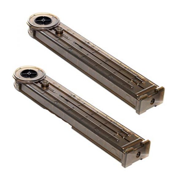 Generica Airsoft Gun Magazine 1 Airsoft Spare Parts CYMA 2pcs 280rd Hi-Cap Magazine for CYMA/Classic Army/King Arms/Tokyo Marui/JG P90 Series AEG Transparent Brown