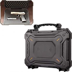 LIVANS Pistol Case 1 LIVANS Tactical Hard Travel Storage Carrying Case, Camera Carrying Cases Lockable Pistol Case Firearms Holder Weatherproof Shockproof Hard Case IP67 Level with Pick and Pluck Foam for Telescope