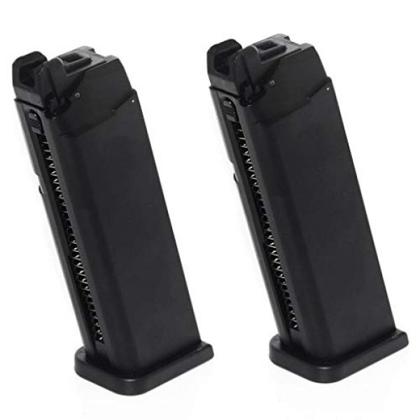 Generica Airsoft Gun Magazine 1 Generica Airsoft Spare Parts Army 2pcs 25rd Mag Magazine for Army R17 / Tokyo Marui G17 GBB Pistol Black