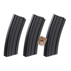 CYMA Airsoft Gun Magazine 1 CYMA Metal Hi-Cap 450rds AEG Magazine for Airsoft M4 TAVOR TAR21 T21 ARES/S&T/Cybergun X 3pcs -Mobile Ring Included