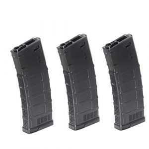 Generic Airsoft Gun Magazine 1 Airsoft Spare Parts CYMA 3pcs 450rd Polymer Waffle Mag Hi-Cap Magazine for CYMA, E&C, APS, D-Boys, ICS, Classic Army, G&P, Tokyo Marui M4 M16 Series AEG Black