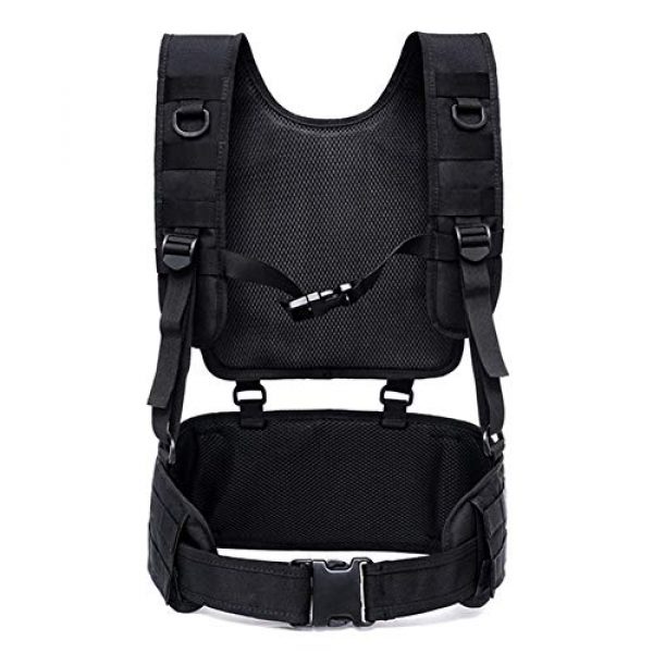 Shefure Airsoft Tactical Vest 3 Shefure Tactical H-Harness Waist Battle Belt Suspenders Hunting Molle Vest Chest Rig