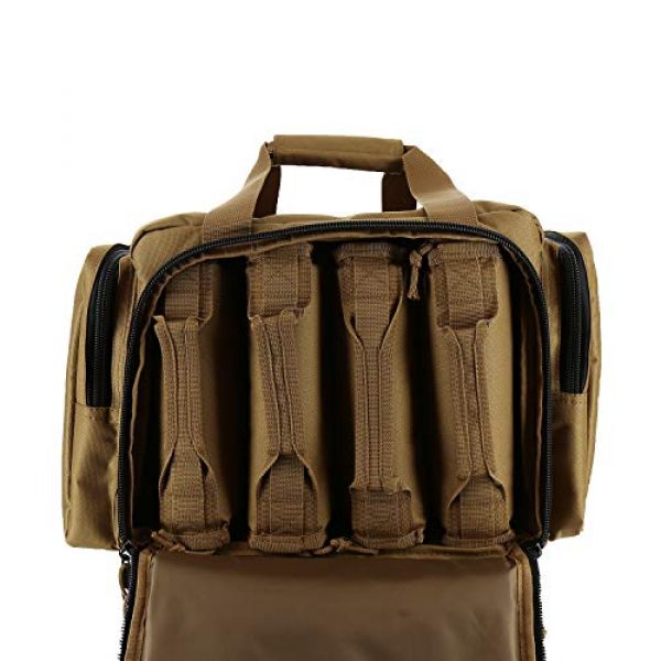 DDT VETERAN OWNED AND OPERATED Tactical Range Bag 3 DDT Ranger Deluxe Padded Oversized Pistol Case Range Bag, Tan Small