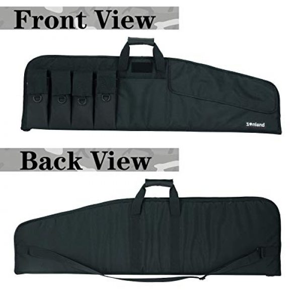 SW SOWLAND Rifle Case 2 SW SOWLAND Soft Rifle-Case Gun Bag - Tactical Outdoor Carbine Padded Cases with 4 Pockets 36" 42"