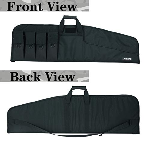 SW SOWLAND Rifle Case 2 SW SOWLAND Soft Rifle-Case Gun Bag - Tactical Outdoor Carbine Padded Cases with 4 Pockets 36" 42"