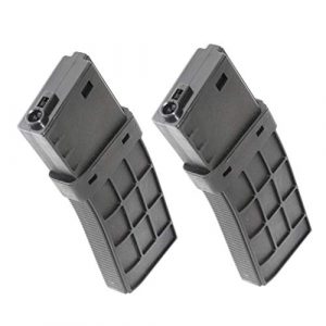 Generic Airsoft Gun Magazine 1 Airsoft Spare Parts CYMA 2pcs 220rd Waffle Mag Mid-Cap Magazine for APS D-Boys Tokyo Marui ICS Classic Army G&P M4 M16 Series AEG Black