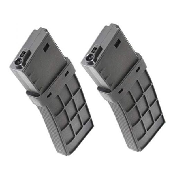 Generic Airsoft Gun Magazine 1 Airsoft Spare Parts CYMA 2pcs 220rd Waffle Mag Mid-Cap Magazine for APS D-Boys Tokyo Marui ICS Classic Army G&P M4 M16 Series AEG Black