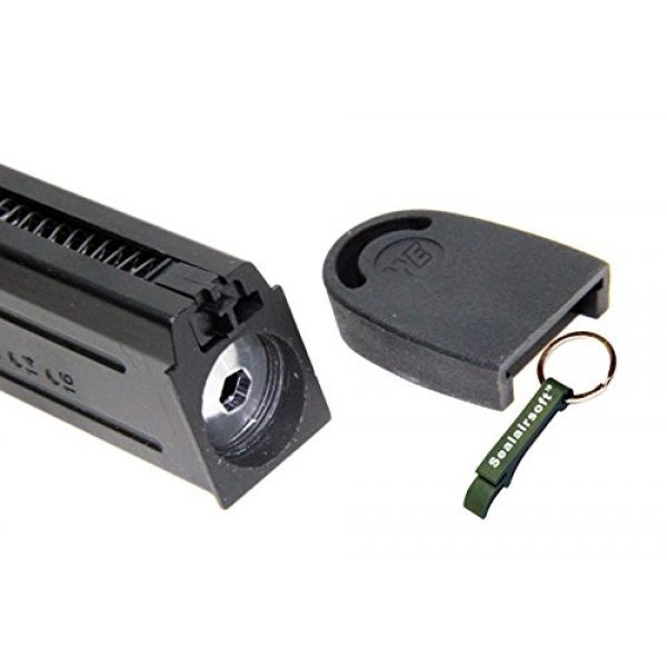 WE Airsoft Gun Magazine 2 WE 24rd Airsoft CO2 Magazine for S&W M&P/M&P Compact Series GBB Black -Mobile Ring Included