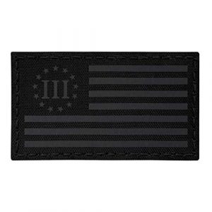 Tactical Freaky Airsoft Morale Patch 1 Blackout IR Three Percenter Oathkeeper USA Flag Infrared Tactical Morale Touch Fastener Patch