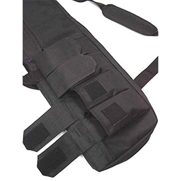 Yamcyh Rifle Case 3 Yamcyh 39"/47" Outdoor Military Carry Nylon Case Hunting Airsoft Tactical Rifle Gun Bag Heavy Duty Hunting Shotgun Case Carrying Military Shoot Soft Bag (Black,47in)