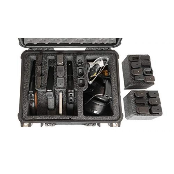 Case Club Pistol Case 3 Case Club 3 Pistol & Accessory & Up to 23 Magazines Pre-Cut Waterproof Case with Silica Gel to Help Prevent Gun Rust (Gen 2)