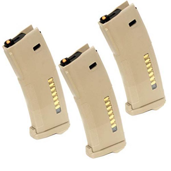 Airsoft Gang Airsoft Gun Magazine 1 Airsoft Parts PTS 3pcs 30/120rd Mag EPM Magazine for Tokyo Marui Recoil Shock Next Generation M4 Scar 416D AEG Dark Earth DE