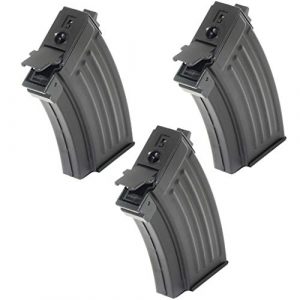 Airsoft Gang Airsoft Gun Magazine 1 Airsoft Parts 3pcs 230rd Mag Short Type Hi-Cap Magazine for AK-Series AEG Black