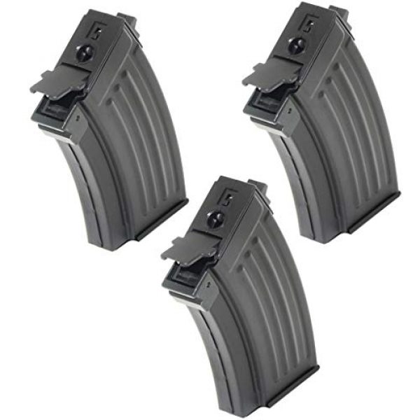 Airsoft Gang Airsoft Gun Magazine 1 Airsoft Parts 3pcs 230rd Mag Short Type Hi-Cap Magazine for AK-Series AEG Black