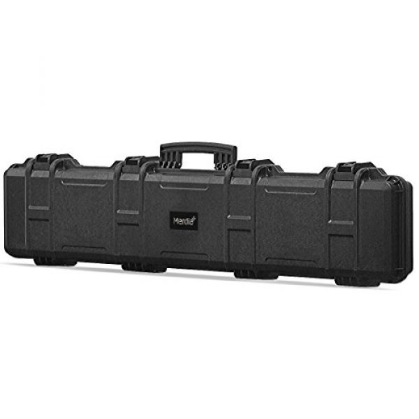 Merdia Rifle Case 2 Merdia Gun Case Precision Hard Rifle Gun Case with Intensive Convoluted Foam Gun Case Available Length in 34.05",40.08",47.24" 47.64" 53.93" & Gun Sock Shotgun Rifle Storage Gun Socks Handgun