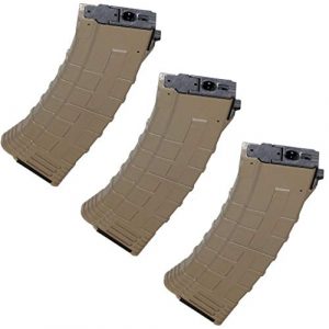 Generic Airsoft Gun Magazine 1 Airsoft Spare Parts CYMA 3pcs 500rd Polymer Hi-Cap Magazine for CYMA APS D-Boys ICS JG G&P Tokyo Marui AK Series AEG Dark Earth Tan