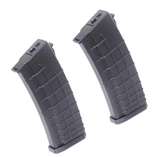 Airsoft Gang Airsoft Gun Magazine 1 Airsoft Parts 2pcs Pack CYMA 450rd Hi-Cap Waffle Magazine for AK-Series AEG Black