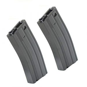 Generica Airsoft Gun Magazine 1 Airsoft Spare Parts E&C 2pcs 300rd Hi-Cap Mag Magazine for M4 M16 Series AEG Black