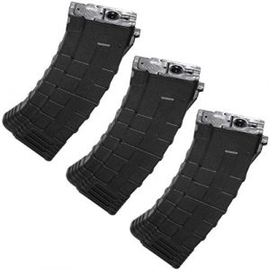 Generic Airsoft Gun Magazine 1 Airsoft Spare Parts CYMA 3pcs 500rd Polymer Hi-Cap Magazine for CYMA APS D-Boys ICS JG G&P Tokyo Marui AK Series AEG Black