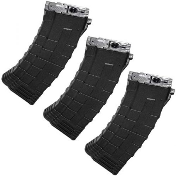 Generic Airsoft Gun Magazine 1 Airsoft Spare Parts CYMA 3pcs 500rd Polymer Hi-Cap Magazine for CYMA APS D-Boys ICS JG G&P Tokyo Marui AK Series AEG Black
