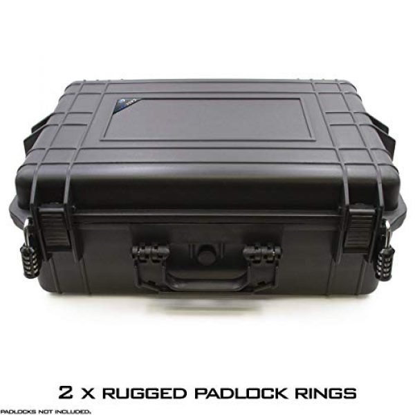 CASEMATIX Pistol Case 6 CASEMATIX 23" Customizable 7 Pistol Multiple Pistol Case - Waterproof & Shockproof Hard Gun Cases for Pistols, Magazines and Accessories - Multi Gun Case for Pistols with Two Layers of 2" Thick Foam