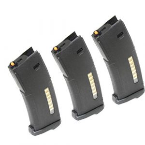 Generica Airsoft Gun Magazine 1 Airsoft Spare Parts PTS 3pcs 30/120rd Mag EPM Magazine for Tokyo Marui Recoil Shock Next Generation M4 Scar 416D AEG Black