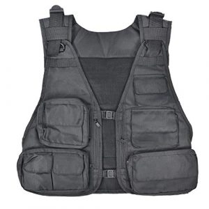 Alomejor Airsoft Tactical Vest 1 Alomejor Outdoor Sport Vest with Multi-Pocket Adjustable Breathable Vest Multifunctional Quick Dry Waistcoat for for Hiking Fishing Camping Hunting Shooting