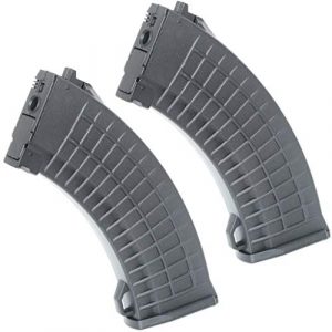 Generica Airsoft Gun Magazine 1 Airsoft Spare Parts CYMA 2pcs 550rd Hi-Cap Bulgarian Waffle Mag Magazine for AK Series Black
