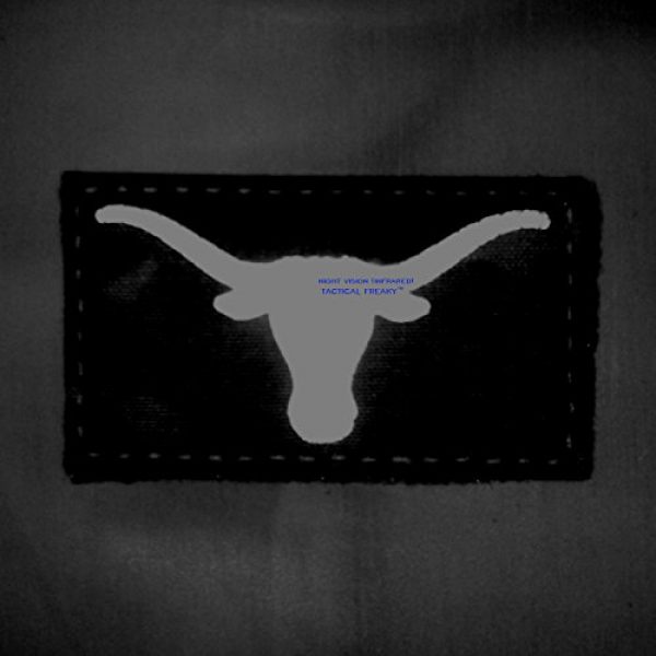 Tactical Freaky Airsoft Morale Patch 2 Texas Longhorn Multicam Infrared IR 3.5x2 IFF Tactical Morale Fastener Patch