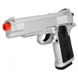 ZM Airsoft Pistol 1 UKARMS VAZM25 ZM25 1911 Spring Full Metal FPS-230 Airsoft Pistol, Silver
