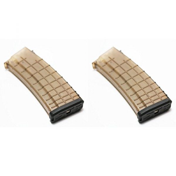 Airsoft Shopping Mall Airsoft Gun Magazine 1 Airsoft Shooting Gear 2pcs Pack CYMA 170rd Mid-Cap Waffle Magazine for AK-Series AEG Semi Transparent