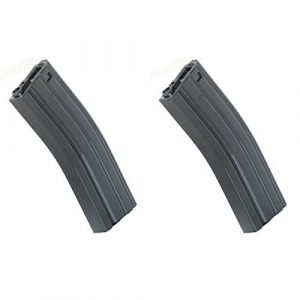 Airsoft Shopping Mall Airsoft Gun Magazine 1 Airsoft Shooting Gear 2pcs 500rd Winding Hi-Cap Mag Magazine For M-Series AEG Black