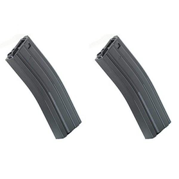 Airsoft Shopping Mall Airsoft Gun Magazine 1 Airsoft Shooting Gear 2pcs 500rd Winding Hi-Cap Mag Magazine For M-Series AEG Black