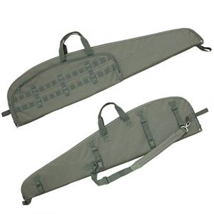 Flying Circle Rifle Case 1 Flying Circle Gear Scoped Rifle Case - MOLLE Compatible - Extra Thick Padding - Locking Zippers on Weapon Compartment - Holds Scoped Rifles up to 47" in Length - 49.5" x 12" x 1.5" [Foliage]
