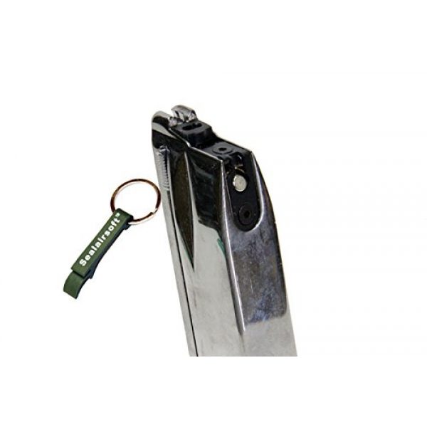 WE Airsoft Gun Magazine 2 WE 20rds Airsoft Gas Magazine For BROWNING HI-POWER Series GBB Silver -Mobile Ring Included