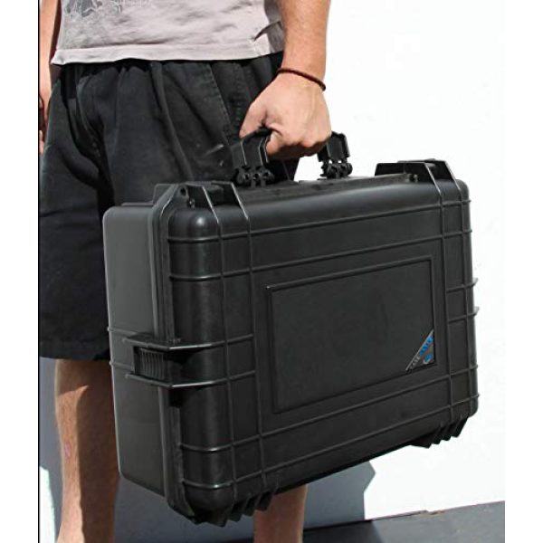 CASEMATIX Pistol Case 7 CASEMATIX 23" Customizable 7 Pistol Multiple Pistol Case - Waterproof & Shockproof Hard Gun Cases for Pistols, Magazines and Accessories - Multi Gun Case for Pistols with Two Layers of 2" Thick Foam