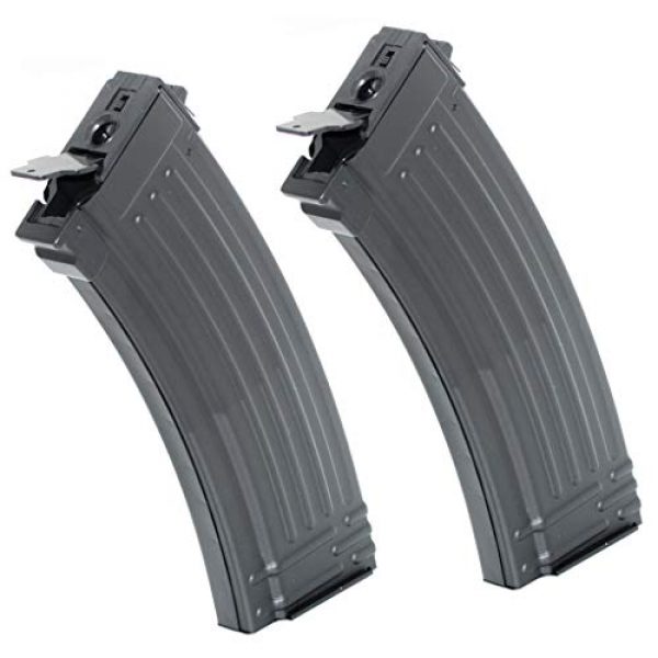 Airsoft Gang Airsoft Gun Magazine 1 Airsoft Parts CYMA 2pcs 500rd Hi-Cap Mag Magazine for CYMA ICS Tokyo Marui JG AK Series AEG Black