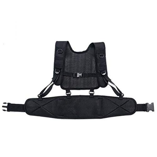 Shefure Airsoft Tactical Vest 4 Shefure Tactical H-Harness Waist Battle Belt Suspenders Hunting Molle Vest Chest Rig