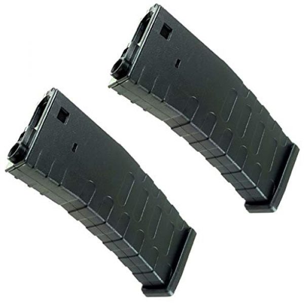 Generica Airsoft Gun Magazine 1 Generica Airsoft Spare Parts APS 2pcs Hi-Cap U Mag Magazine for FMR/ASR/UAR/M4 Series AEG Black