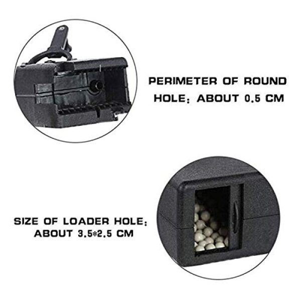 Gexgune Airsoft BB Speed Loader 4 Gexgune Plastic BB Speed Loader M4 Hand Crank for Airsoft Hunting Magazine Quick Loader-6MM 1000 Rounds (6 Colors Optional)