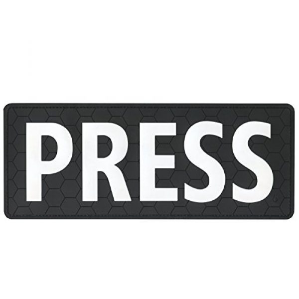 LEGEEON Airsoft Morale Patch 2 LEGEEON Set of 2 PVC Rubber Hook&Loop Patches Press Plate Carrier Body Armor Media